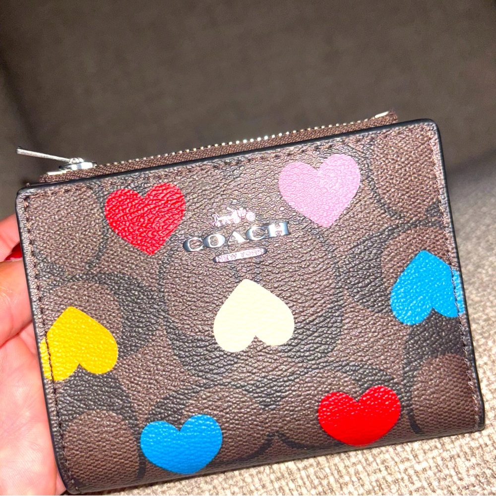 Coach heart wallet